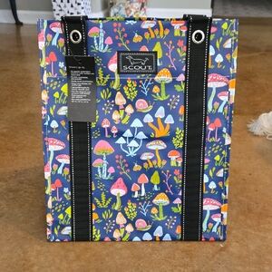 Scout Multicolor Tote with Mushroom Design